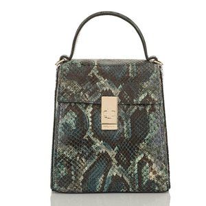 NEW Brahmin Midge Petite Crossbody Structured Bag in Snakeskin Print